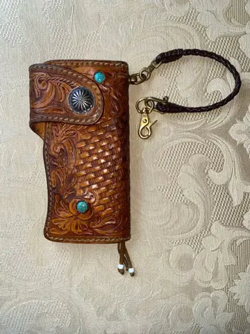 TEDMAN 장지갑 카빙 누메 천연 가죽