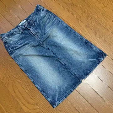 DMG 도밍고 데님 미디 스커트