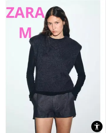 ZARA 울&알파카 혼방 숄더 베스트