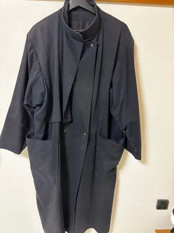 남성용 롱 코트 구제 의류