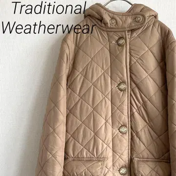 트래디셔널 웨더웨어 퀼팅 코트 롱 기장