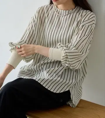 24년 퓨어세신 레이어드 풀오버 블라우스