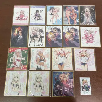 미개봉 프리즈마 이리야 제비뽑기당 미니 색지 미니 브로마이드 18장