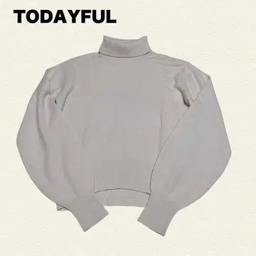 TODAYFUL 캐시미어 혼방 터틀넥 니트 긴팔 아이보리