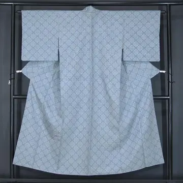150cm S 사이즈 하늘색 마름모 연결 순수 실크 캐주얼 a935
