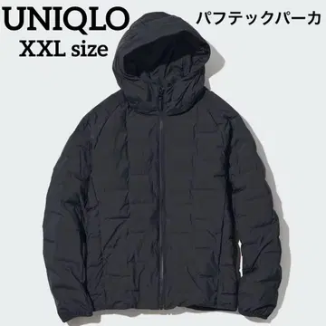 빅사이즈 UNIQLO 퍼프 테크 후드티 블랙 XXL 유니클로 웜 패디드