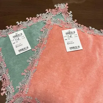 [ 새상품 ] 긴자와 레이스 타월 손수건 로즈힙 2색 세트