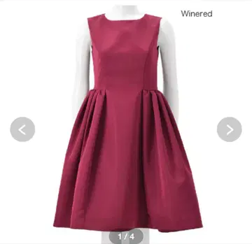 Chesty 와인 레드 슬리브리스 A라인 드레스