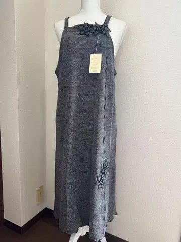 슬리브리스 그레이 롱 원피스