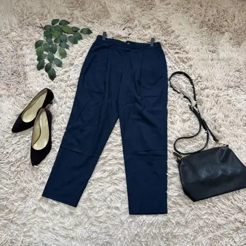 6913 그린 라벨 테이퍼드 팬츠 [ XS ] 네이비/크롭/울