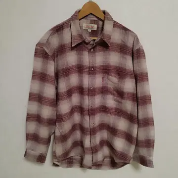 L 사이즈 SEAHOP 옴브레 체크 셔츠 오버 사이즈