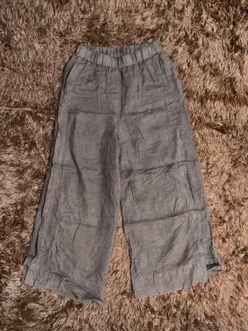 00년대 빈티지 실크 코튼 팬츠 와이드 스트레이트 팬츠