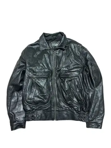 COPYRIGHT FLYING MACHINE 가죽 자켓 A-2 천연 가죽