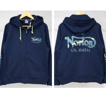 Norton 오일 버스 디자인 후드티 네이비