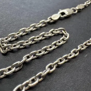 [ 와이드 45cm ] 팥 체인 목걸이 silver925