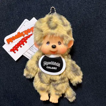 [택 포함 새상품] 몽치치 COLORS 키체인 레오파드 무늬 봉제 인형