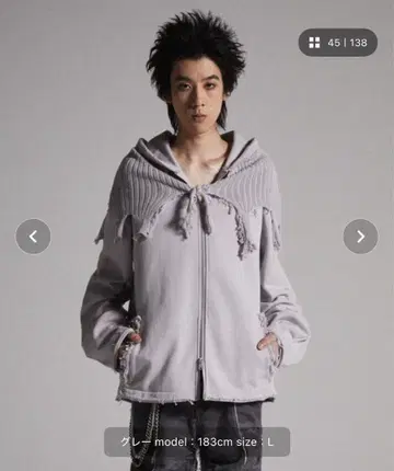 [ GRANCY ] 니트 레이어드 디자인 집 후디