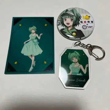 암살교실 콜라보 굿즈 카야노 카에데 아크릴 키링 클리어 카드 캔뱃지