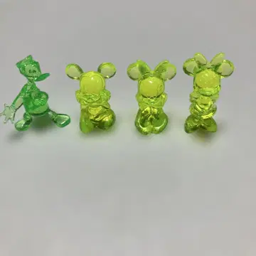 레어 레트로 디즈니 클리어 피규어 4체 세트