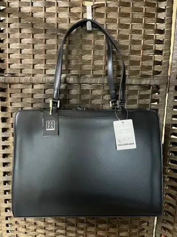 합성 피혁 비즈니스 백 블랙