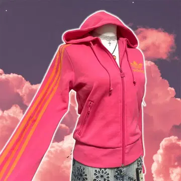 가격 인하 adidas 00s 트랙 자켓 지퍼 후드티 핑크