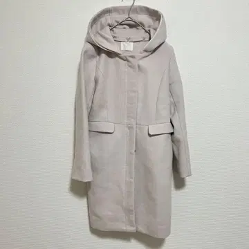 MIIA 후드 부착 탈부착 가능 롱 코트 옅은 핑크 사이즈 1