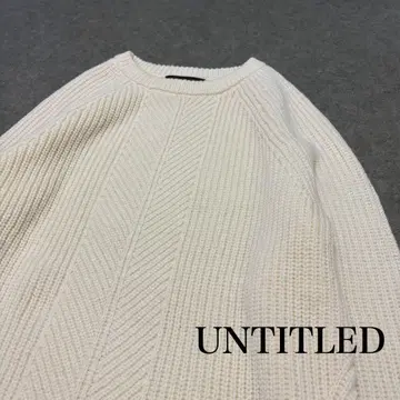 [ 새상품급 ] UNTITLED 아이보리 니트 스웨터 XL