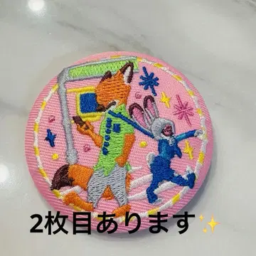 디즈니 자수 캔뱃지 2 라푼젤 & 주토피아 세트