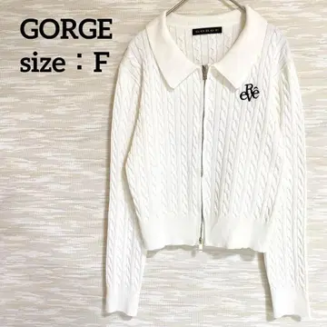 골지 GORGE 케이블 짜임 니트 [ F ] 더블 지퍼 가디건 1123