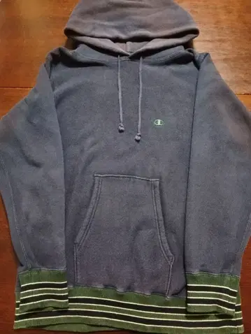 복각 파랑 택 Champion 리버스 위브 후드 맨투맨 사이즈 M