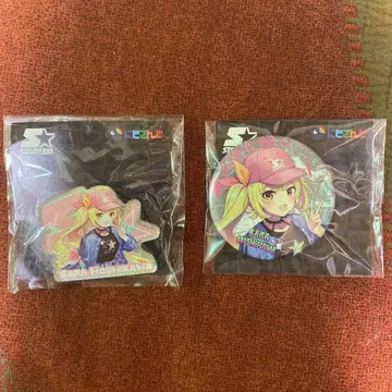 니지산지 호시카와 사라 STARTER 콜라보 캔뱃지 아크릴 배지 레어