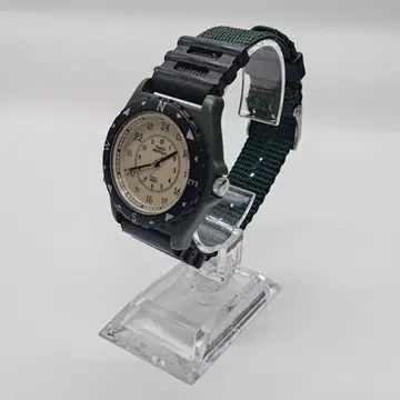 Timex 캐주얼 그린 워치 나일론 스트랩