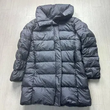 유니클로 울트라 라이트 다운 엑스트라 웜 코트 L 그레이 미들 기장