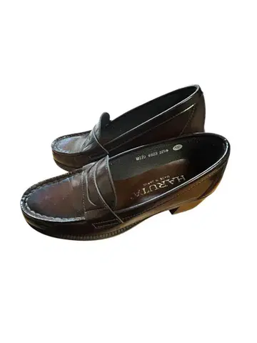 HARUTA 브라운 가죽 로퍼