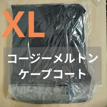 새상품 GU 코지 멜톤 케이프 코트 네이비 판초 XL 지유