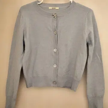 snidel 비쥬 장식 라이트 그레이 가디건