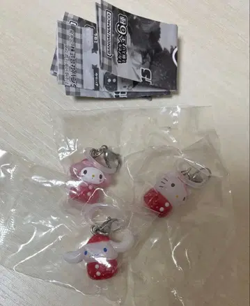 산리오 딸기 메지루시 액세서리 3종