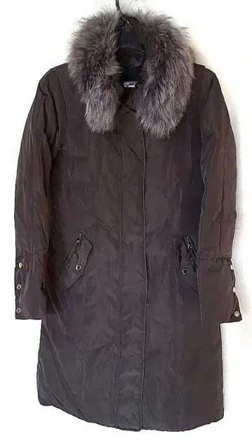 헨리 코튼 퍼 트리밍 다크 브라운 다운 자켓 여성용