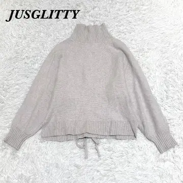 [새상품급] JUSGLITTY 하이넥 니트/스웨터 1 베이지