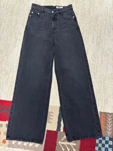 [ 미사용 새상품 ] Arpege story 블랙 와이드 데님 팬츠