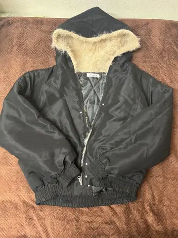 짧은 기장 퍼 자켓 fur jacket y2k 블랙 M 사이즈