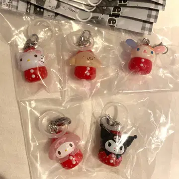 산리오 캐릭터즈 딸기 메지루시 액세서리 5종 세트