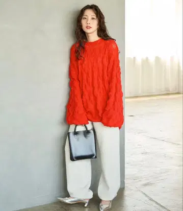 FREAK'S STORE 한정판 포코포코 니트 풀오버 레드