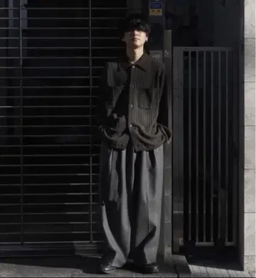 질 샌더 벨트 울 롱 팬츠 남성용 46