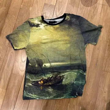 닥터 마틴 풍경화 프린트 티셔츠 L