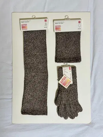 새상품 유니클로 히트텍 넥워머 장갑 레그 워머 세트