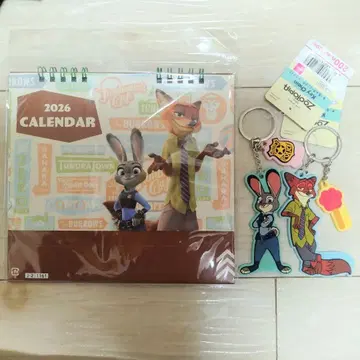 디즈니 주토피아 달력 키링