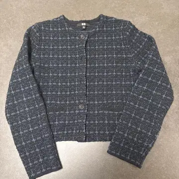 노카라 체크 자켓 그레이 계열