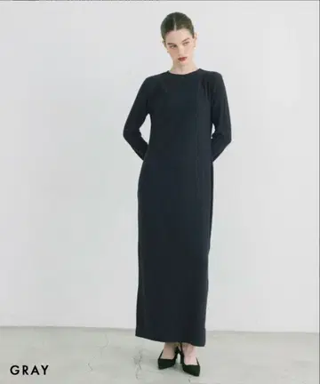 BASEMENT online 맥시 원피스 MIYU 디자인 그레이