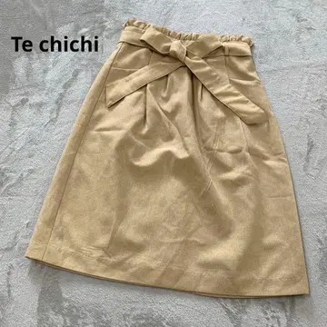 테치치 스커트 허리 리본 포함 오피스 캐주얼